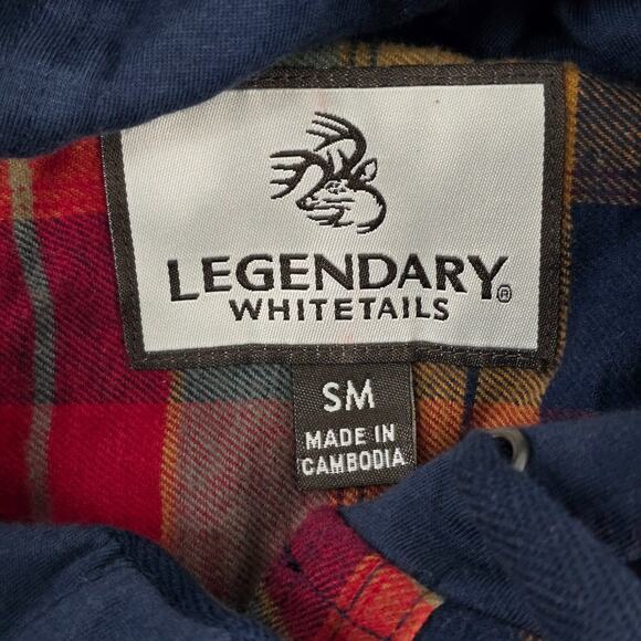 Legendary Whitetails Plaid Flannel Shirt w/ Hood – Size Small mens 6606‎ - Picture 7 of 9